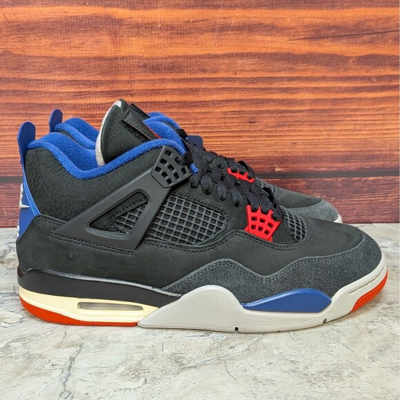 Nike Air Jordan 4 Retro Rare Air Men's 10.5 Black Red Blue FV5029-003 B-grade - Picture 1 of 11